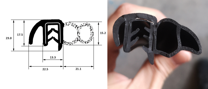 heavy equipment rubber seals for cab