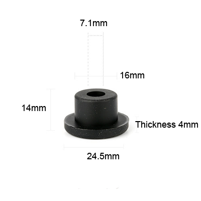 16 black molded silicone rubber products parts plugs