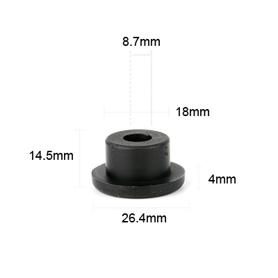 18 black molded silicone rubber products parts plugs