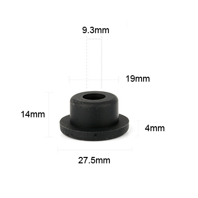 19 black molded silicone rubber products parts plugs