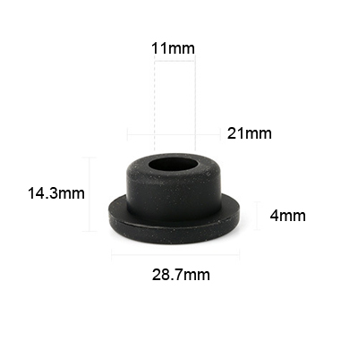 21 black molded silicone rubber products parts plugs