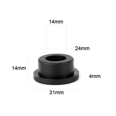 24 black molded silicone rubber products parts plugs