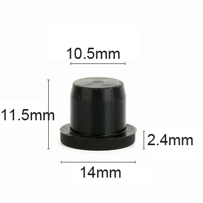 J10.5 black silicone rubber plugs