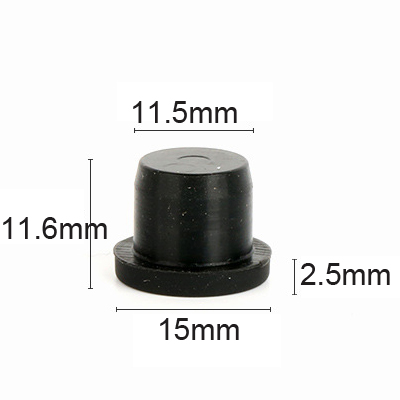 J11.5 black silicone rubber plugs