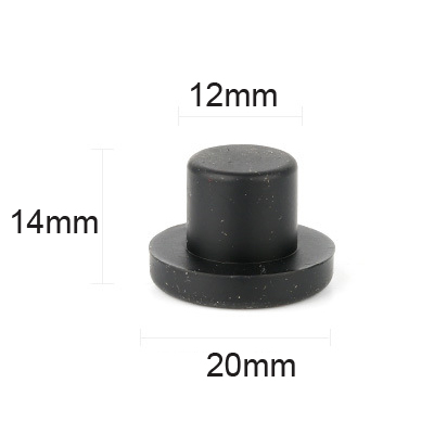 J12 black silicone rubber plugs