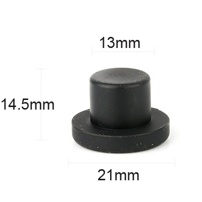 J13 black silicone rubber plugs