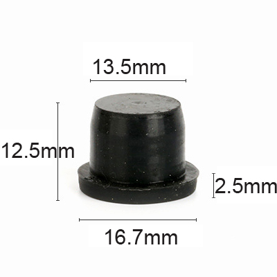 J13.5 black silicone rubber plugs