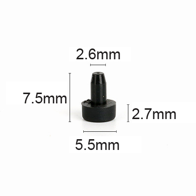 J2.6 black silicone rubber plugs