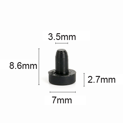 J3.5 black silicone rubber plugs