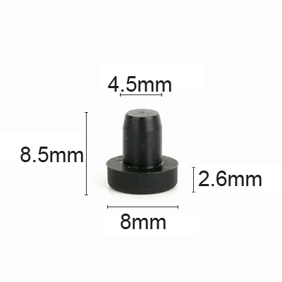 J4.5 black silicone rubber plugs