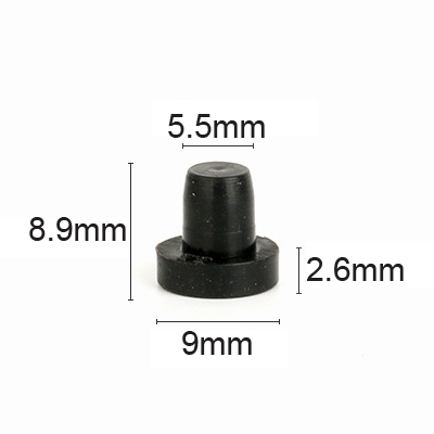 J5.5 black silicone rubber plugs