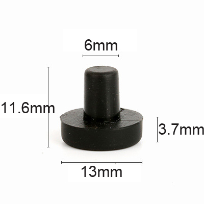 J6 black silicone rubber plugs