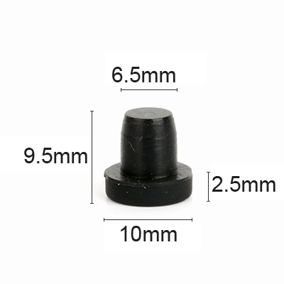 J6.5 black silicone rubber plugs