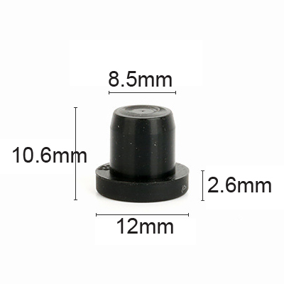 J8.5 black silicone rubber plugs