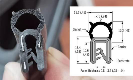 PINCE TOP BULBE Joint Étanchéité Armé avec Bourrelet compact