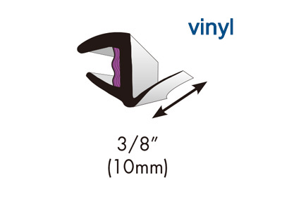 3/8" fin Universal ReverseCavity Mouldings -101B vinly