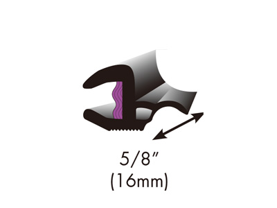 Universal Reverse Cavity Mouldings EPDM T-301B