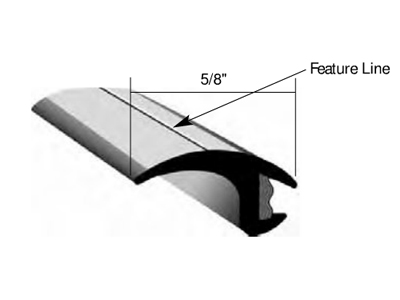 auto glass universal mouldings EPDM 105BFL