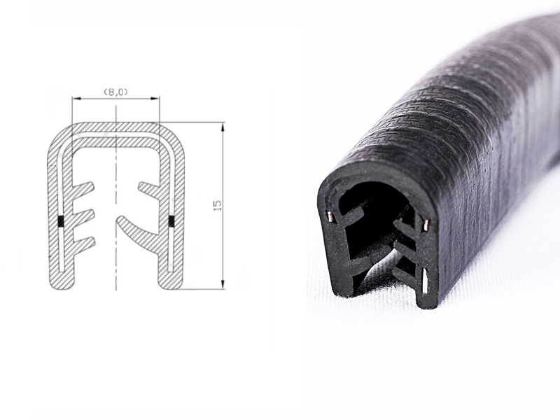 Edge Protection Profiles EPDM with Steel Carrier China