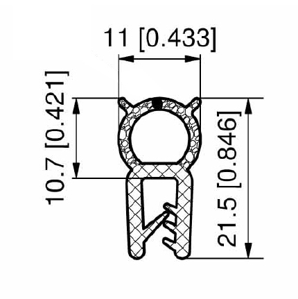 Clip On Edge Trim With EPDM Bulb China Manufacturer