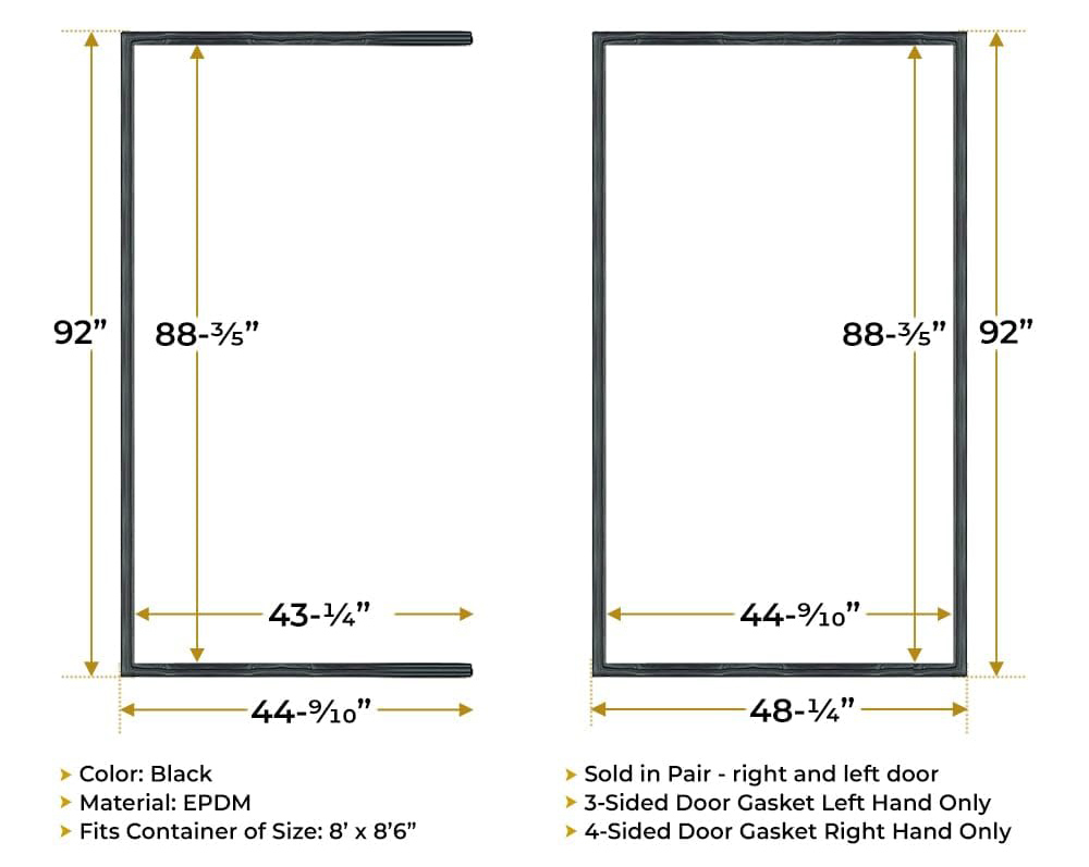 Shipping Container Door Gaskets Complete Door Seal Gasket Set