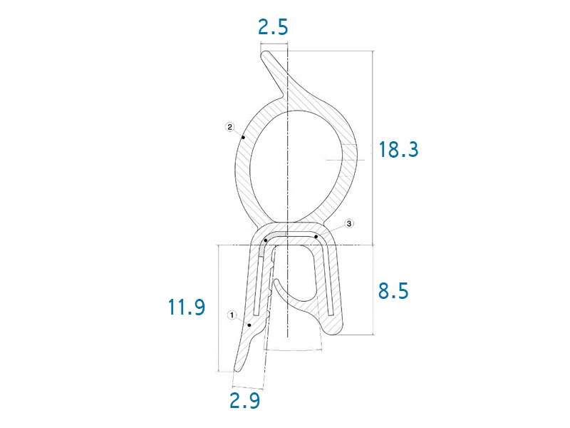 automotive rubber seal trunk lid seal epdm